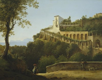 Convent near Naples, with a View of Capri by Pierre Athanase Chauvin